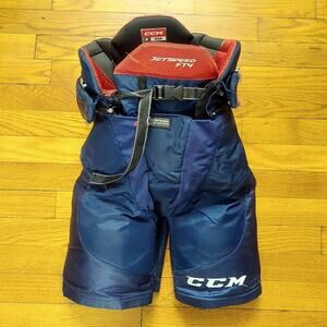 CCM Jetspeed FT4 Ice Hockey Pants, Navy Blue, Junior / Medium